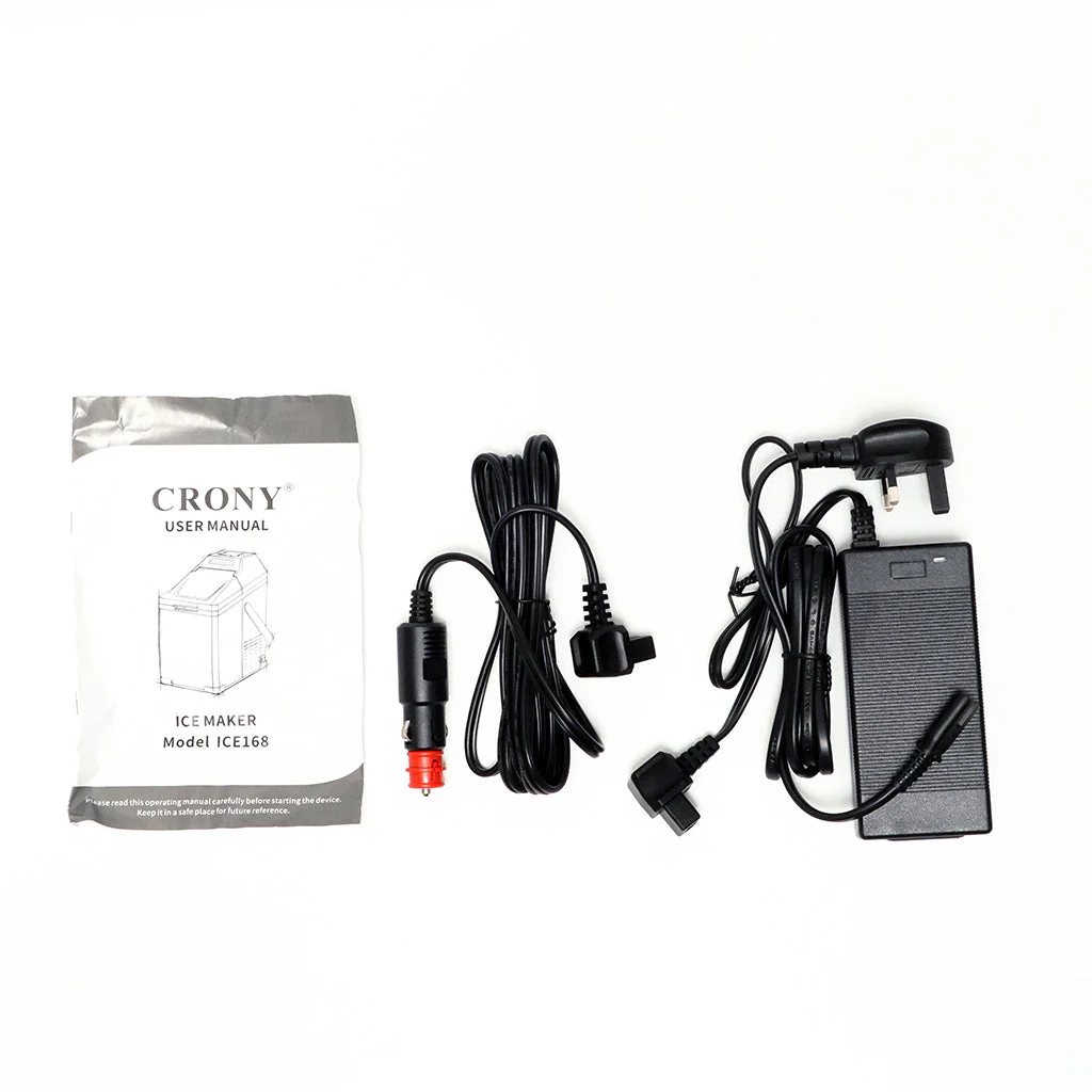 CRONY Portable Ice Maker 1.5L Home & Car Use -20°C Freezing LED Control 9 Bullet Ice Cubes - Image 2
