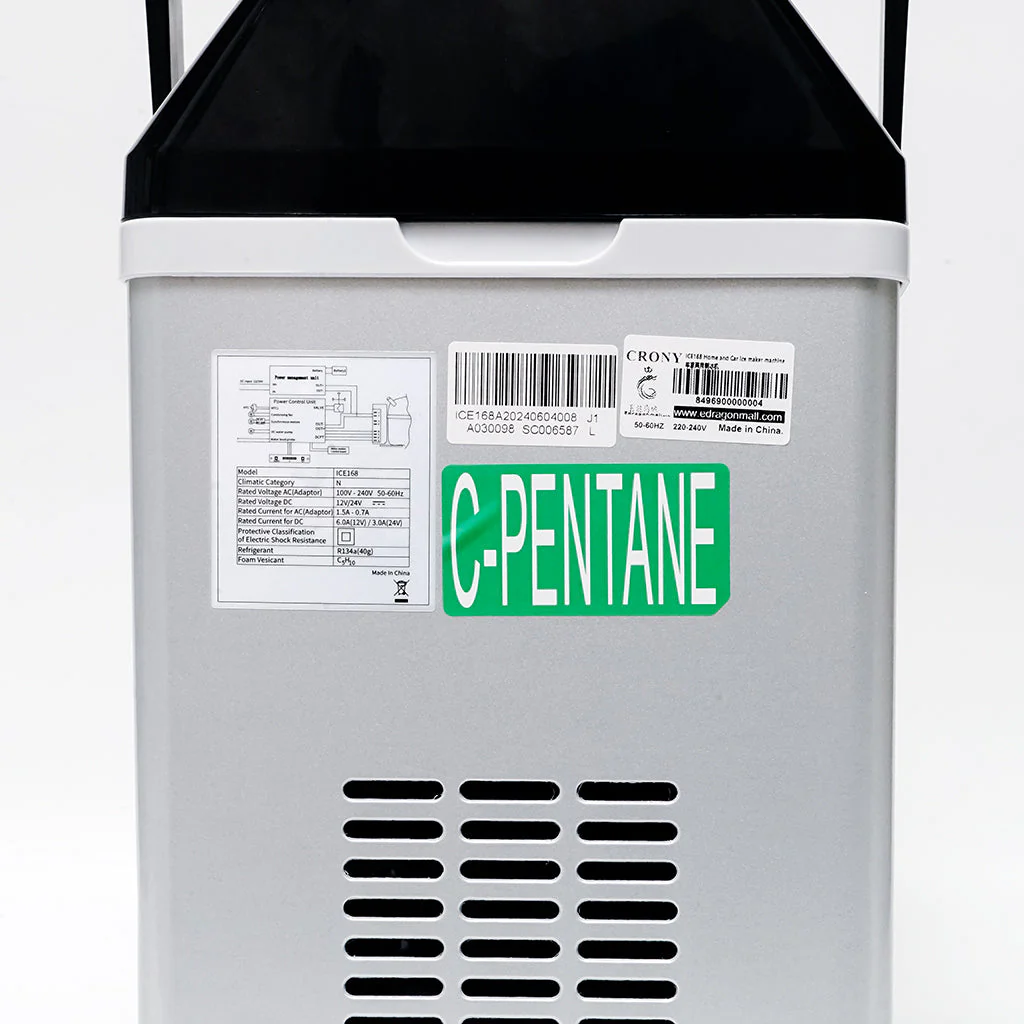 CRONY Portable Ice Maker 1.5L Home & Car Use -20°C Freezing LED Control 9 Bullet Ice Cubes - Image 8