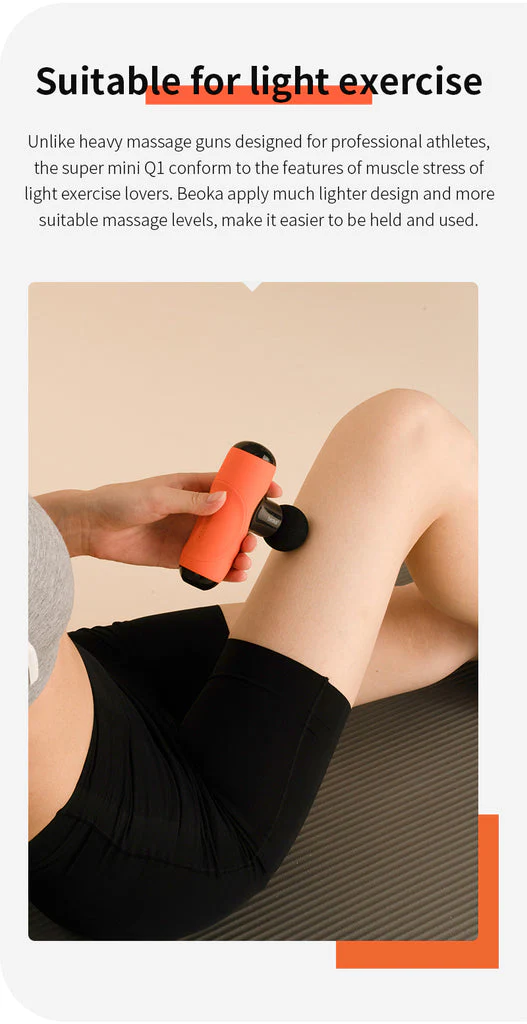 CRONY Q1 Mini Muscle massager gun handheld cordless portable full body muscle relaxation massage gun with Brushless Motor - Image 5
