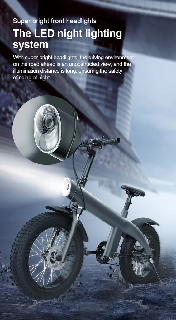 CRONY Q3 Off-road fat tire 48V/750W aluminum alloy E-bike 20 inch fat tire off road bicy Scootercle electric bike Scooter - Image 2