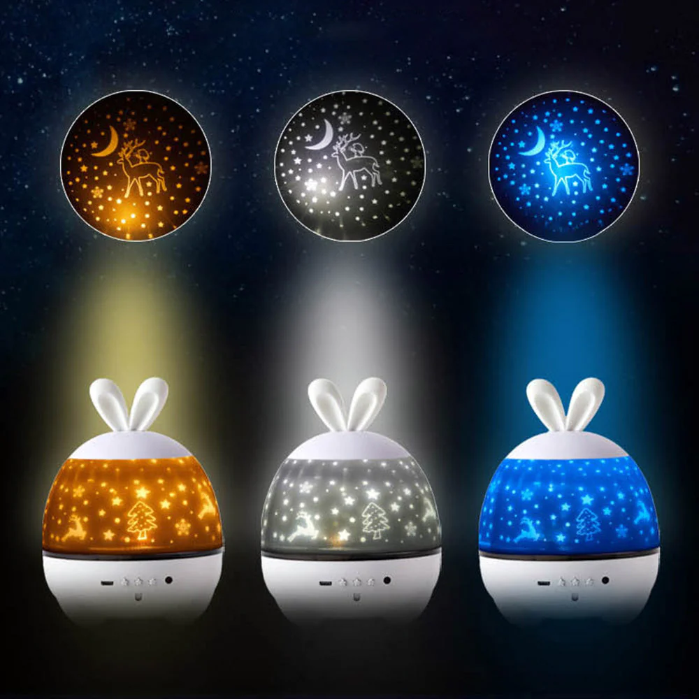 CRONY rabbit 6 kinds of pattern light Starry Sky Luminous Projection Nebula Music - Image 7