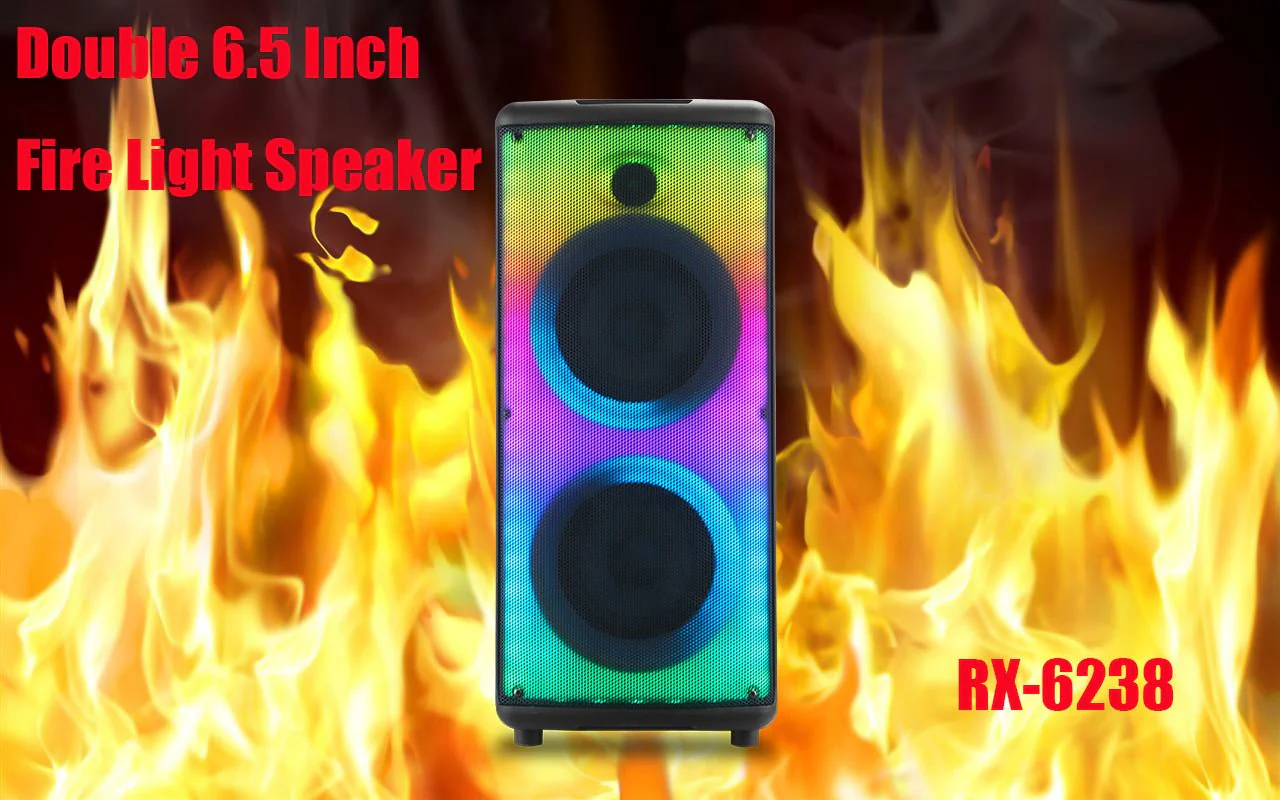 CRONY RX-6238 big  power disco light loud speaker wireless with bass echo treble rechargeable battery karaoke speaker - Image 5