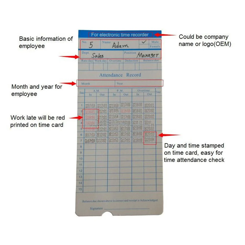 CRONY S-180P Attendance Machine Electronic Employee Starter Time Clock - Image 7