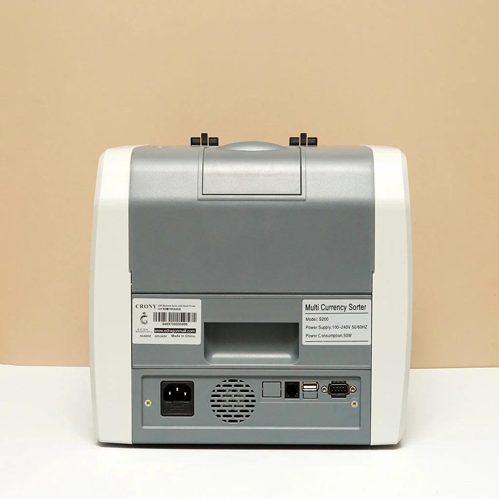 CRONY S200 High-Speed Smart Bill Counter 1000 Notes/Min Built-in Thermal Printer Touch Screen Banknote Verifiers - Image 7