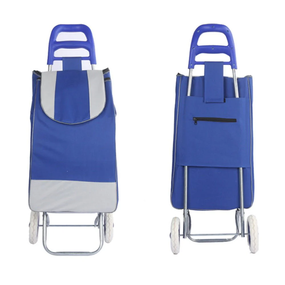 CRONY SC001 Shiping Cart Shopping Trolley Bag Folding Shopping Cart Collapsible Trolley Bag | brown - Image 10
