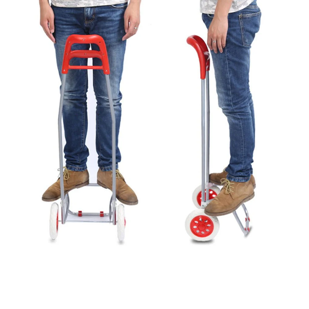 CRONY SC001 Shiping Cart Shopping Trolley Bag Folding Shopping Cart Collapsible Trolley Bag | red - Image 6