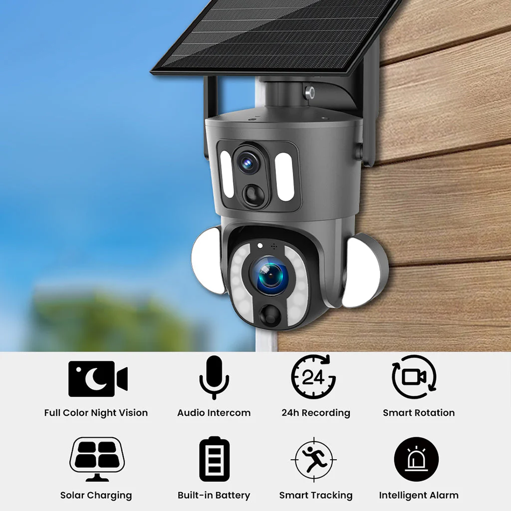 CRONY SD3210 Solar PTZ Wireless Dual Lens 10X Zoom Camera - Image 4