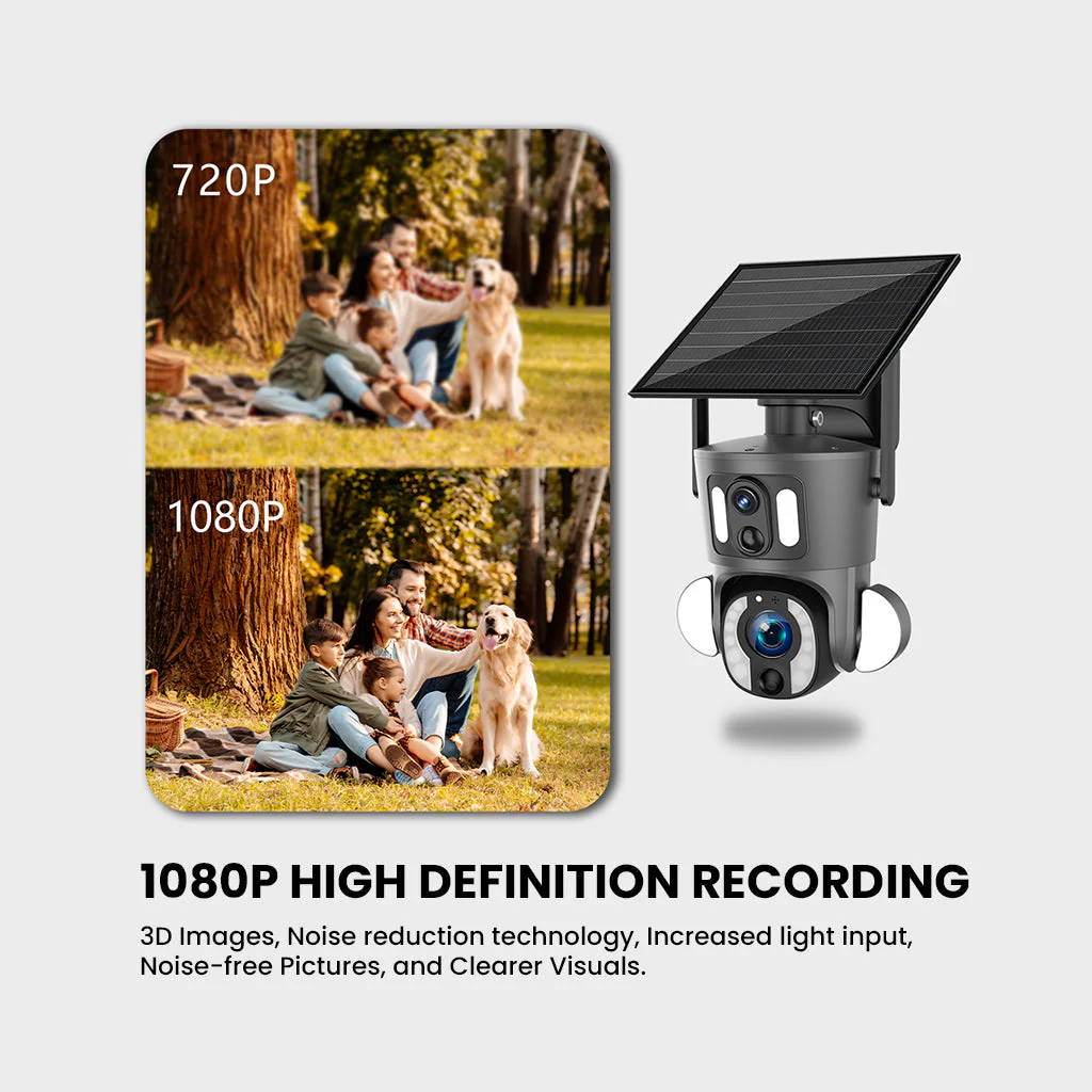 CRONY SD3210 Solar PTZ Wireless Dual Lens 10X Zoom Camera - Image 9