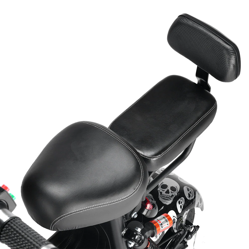 CRONY Small Harley two seat big tires with BT  1000w high power two wheels adult electric scooter Electric Motorcycle UK Flag - Image 4