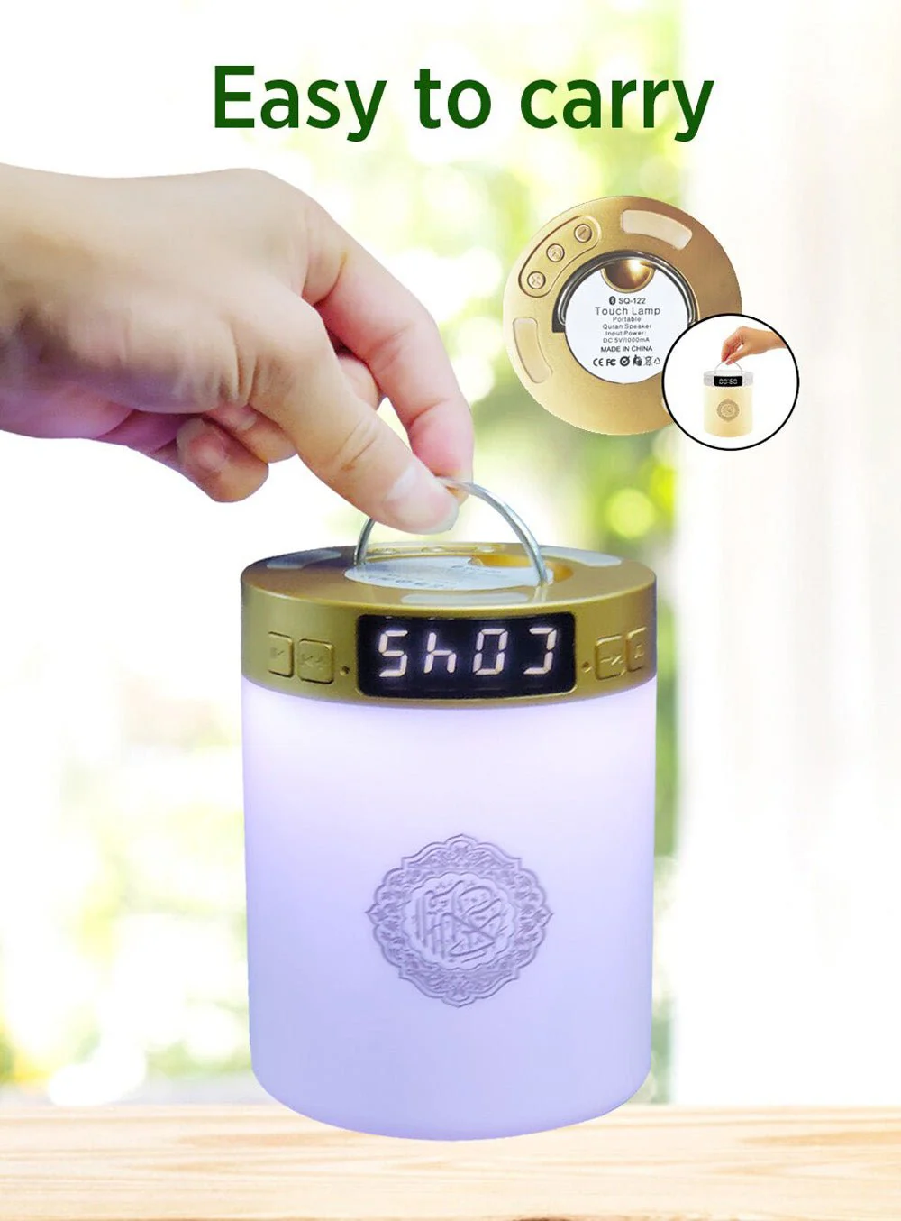 CRONY SQ-122 Bluetooth Quran Speaker Muslim Koran Reciter Support MP3 FM 8GB TF Card Radio Quran Speakers With Remote Control 14 Languages 5.0 - Image 4