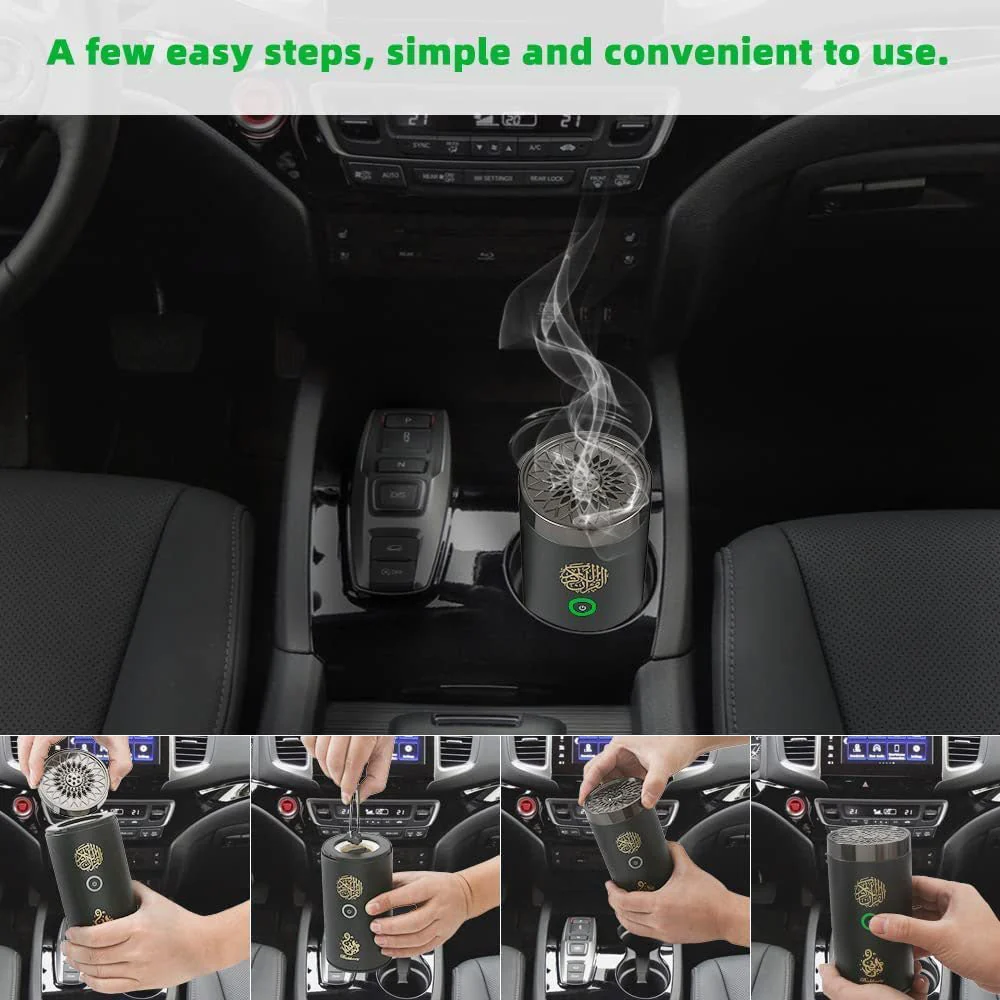 CRONY SQ-620 Bukhoor Device For car With Full Holy Quran Bluetooth Speaker - Image 4