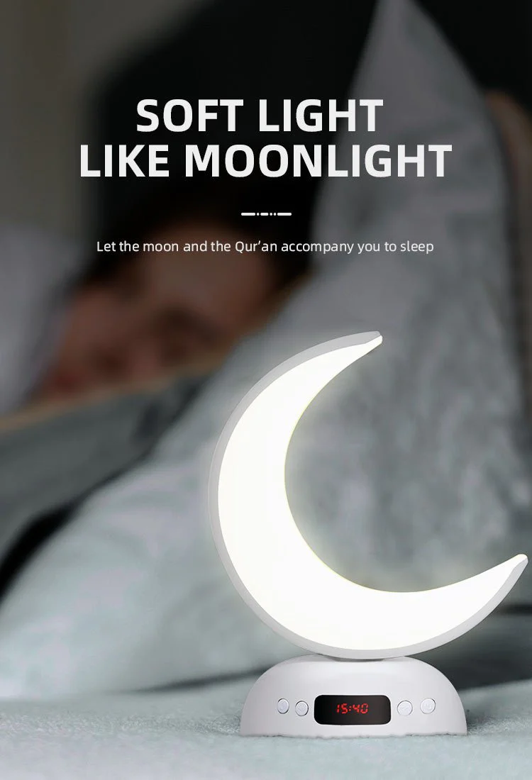 CRONY SQ-902 guran speaker Speaker Quran Led Moon Lamp Aromatherapy Function Azan Alarm Clock Quran Player - Image 13