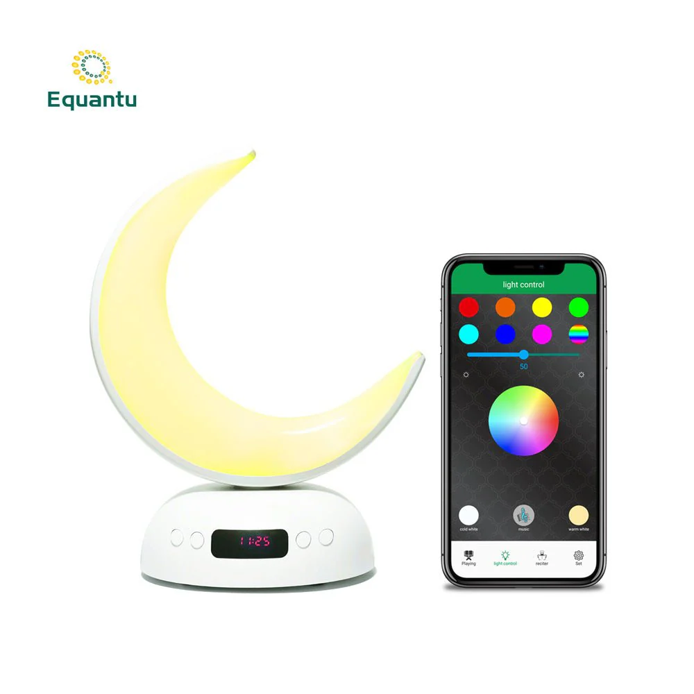 CRONY SQ-902 guran speaker Speaker Quran Led Moon Lamp Aromatherapy Function Azan Alarm Clock Quran Player - Image 8