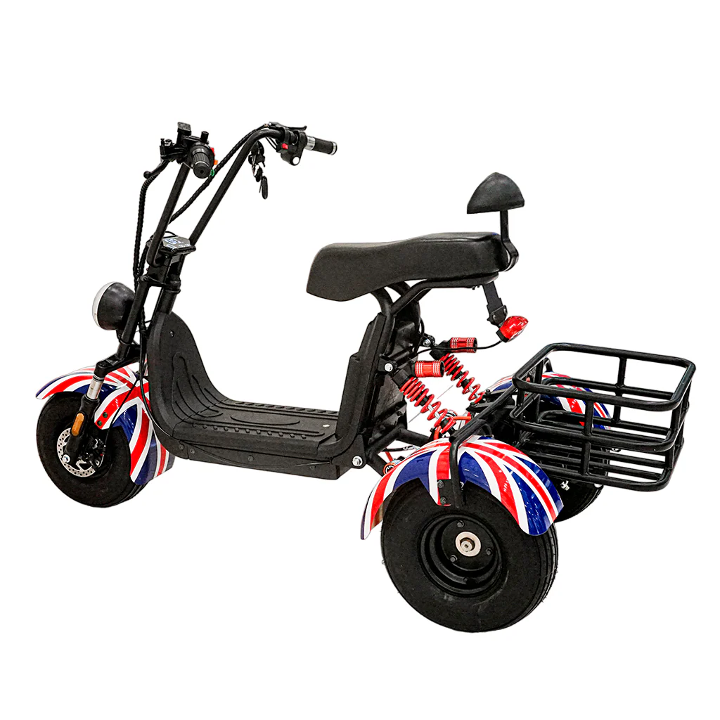 CRONY SS-11W Electric Scooter 1000W Motor 48V/15AH Battery 25-45KM Range Disc Brakes Front/Rear Suspension three wheel scooter with basket Electric Motorcycle - Image 14