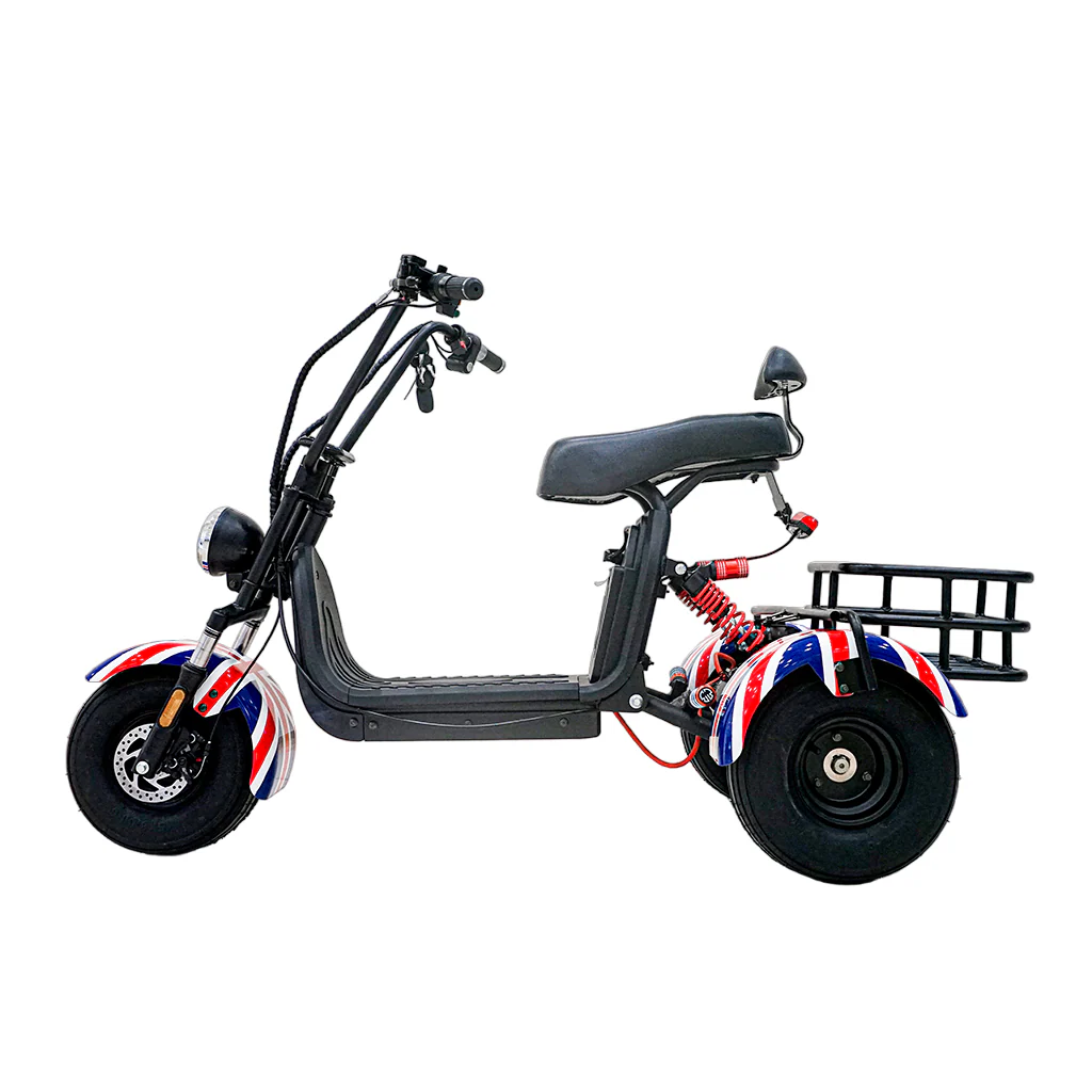 CRONY SS-11W Electric Scooter 1000W Motor 48V/15AH Battery 25-45KM Range Disc Brakes Front/Rear Suspension three wheel scooter with basket Electric Motorcycle - Image 2