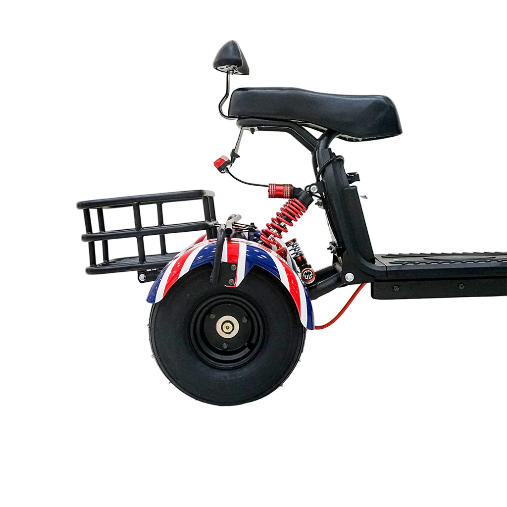 CRONY SS-11W Electric Scooter 1000W Motor 48V/15AH Battery 25-45KM Range Disc Brakes Front/Rear Suspension three wheel scooter with basket Electric Motorcycle - Image 9