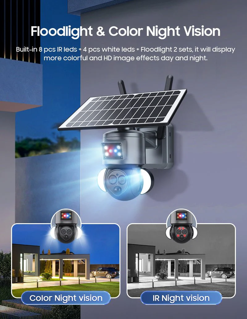 CRONY ST-558-6MP-12X-4G Dual Lens Zoom Solar Battery Camera - Image 10