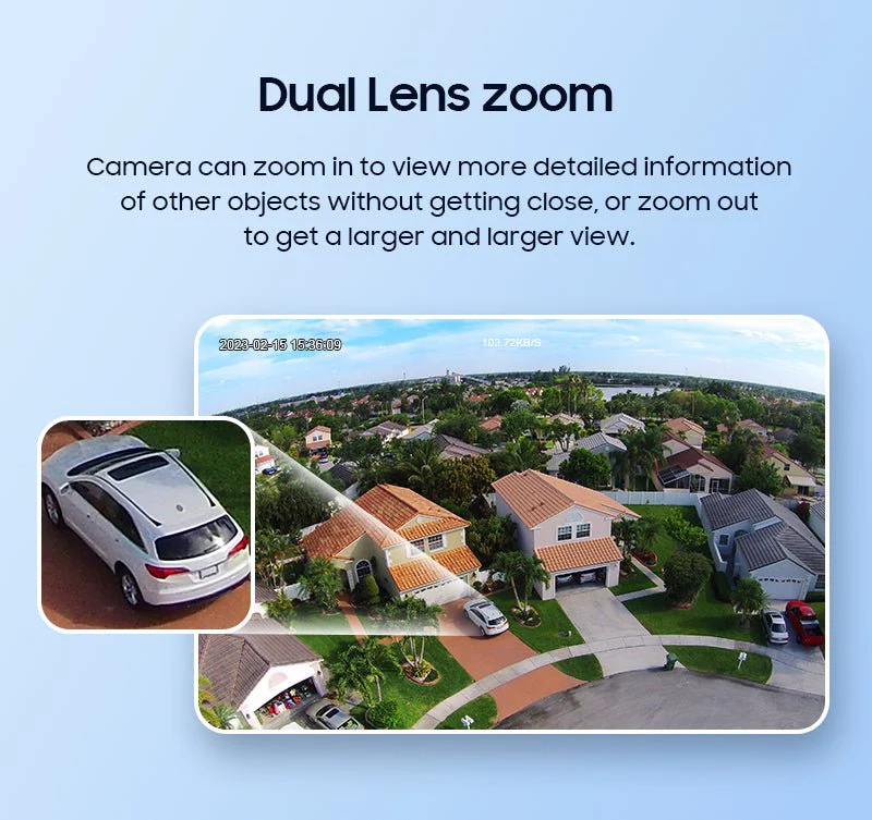 CRONY ST-558-6MP-12X-4G Dual Lens Zoom Solar Battery Camera - Image 12