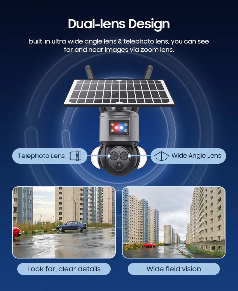 CRONY ST-558-6MP-12X-4G Dual Lens Zoom Solar Battery Camera - Image 13
