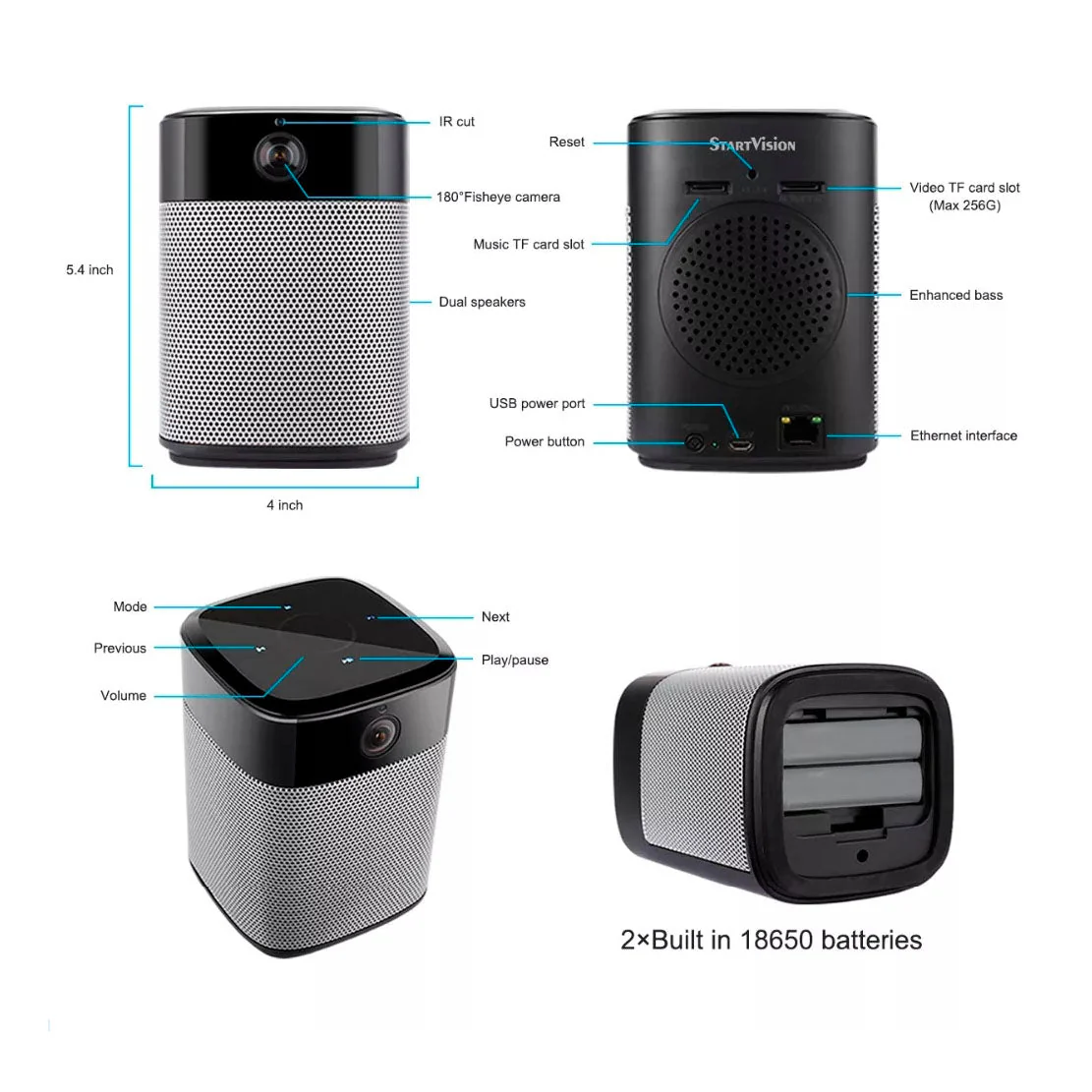 CRONY SV-A1 Keeper HD 1080P mini Wifi IP Camera and Bluetooth Speaker Security Camera with Night Vision Two Way Audio Motion - Image 3