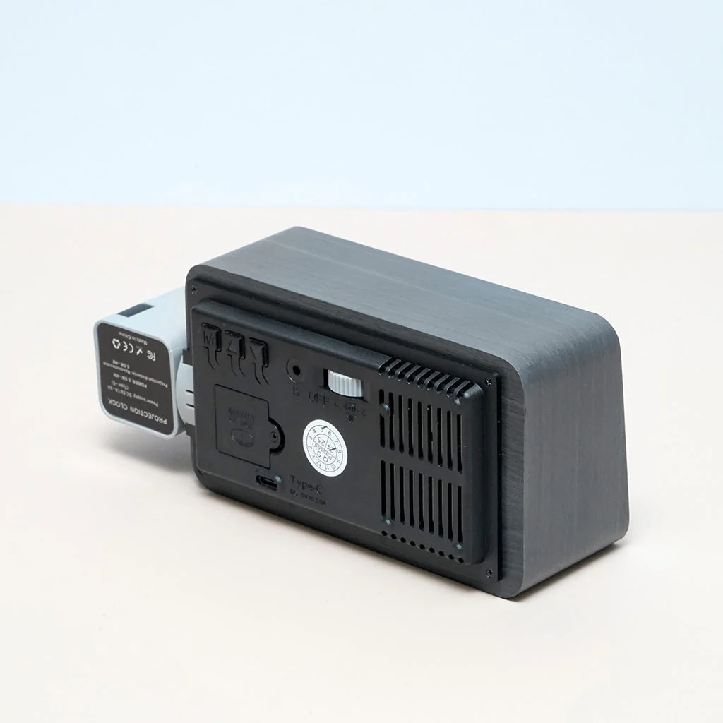 CRONY T009 Black Wood Projection Clock - Image 3