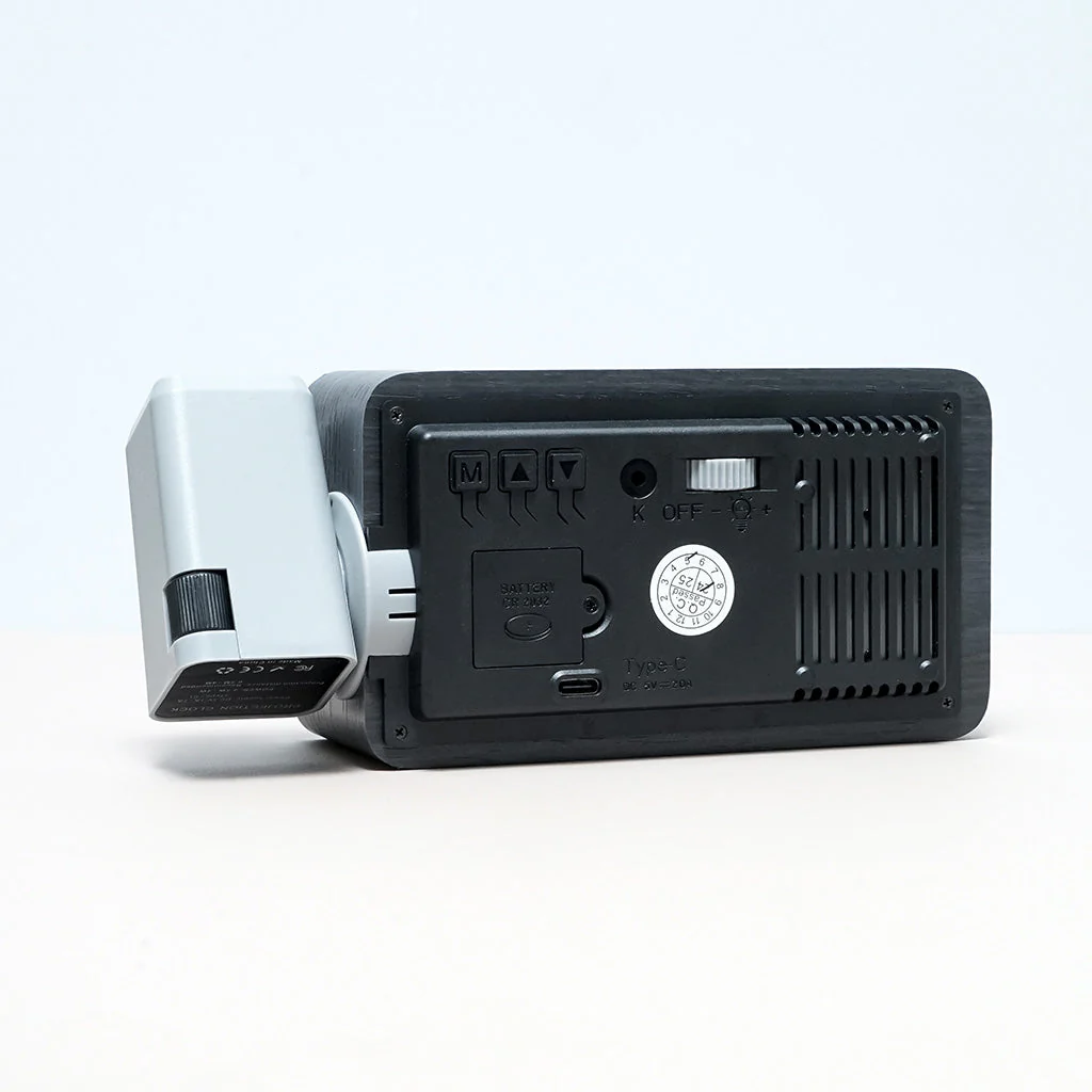 CRONY T009 Black Wood Projection Clock - Image 4