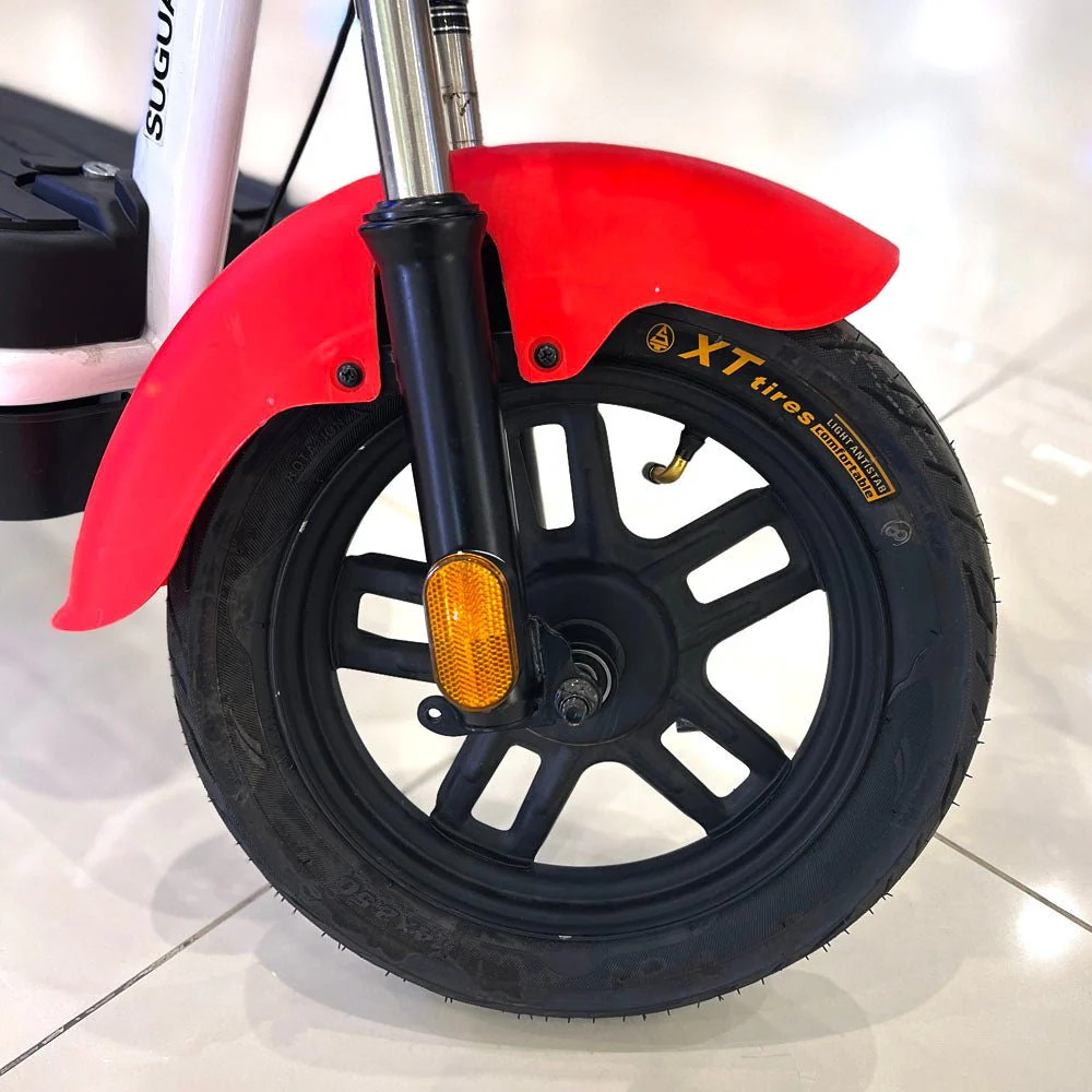 CRONY T6 Electric Scooter 400W Dual Seater 48V/12AH Battery 20-35KM Range Quadruple Brake LCD Screen Luggage Basket - Image 6