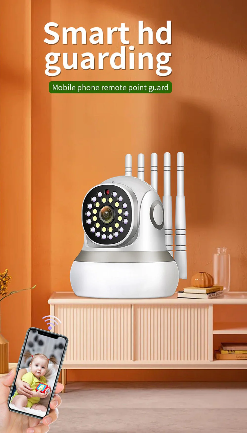 CRONY TC50-CA1Z2 5G Wifi Dual-band with Night Vision Motion Detection 2-Way Audio Home Security Surveillance - Image 2