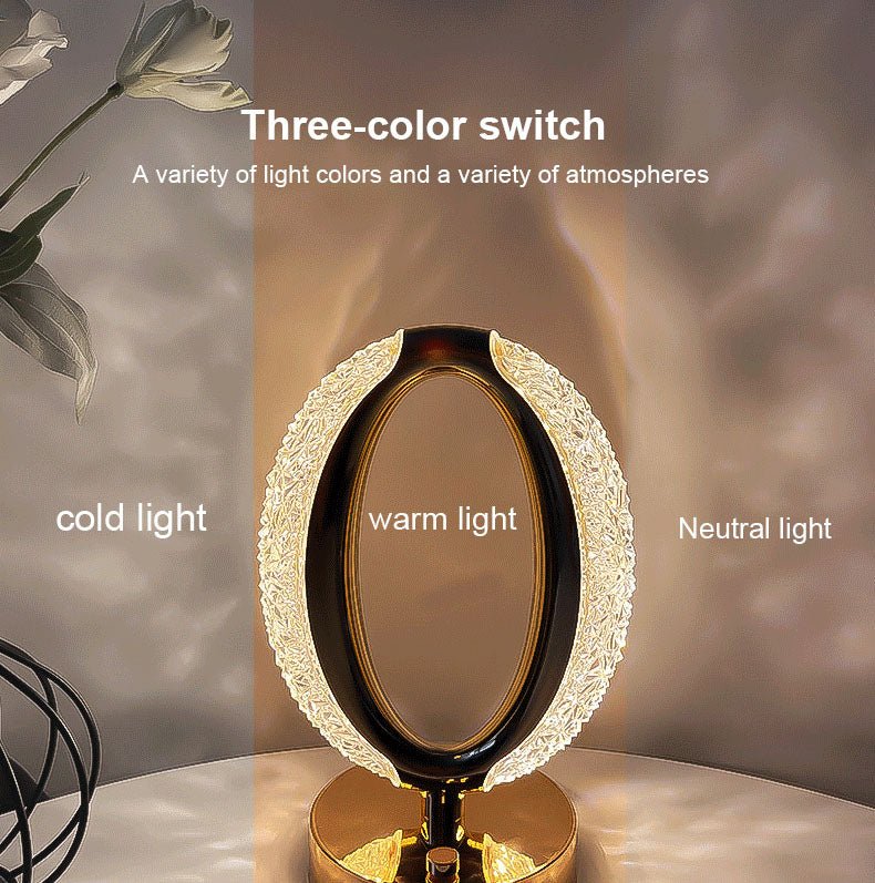 CRONY Three-color touch charging star eye lamp Modern Luxury Crystal Desk Lamp Bedroom Portable Night Light - Image 10
