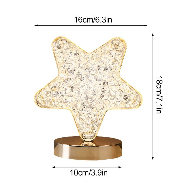 CRONY Three-color touch charging star eye lamp Modern Luxury Crystal Desk Lamp Bedroom Portable Night Light - Image 22