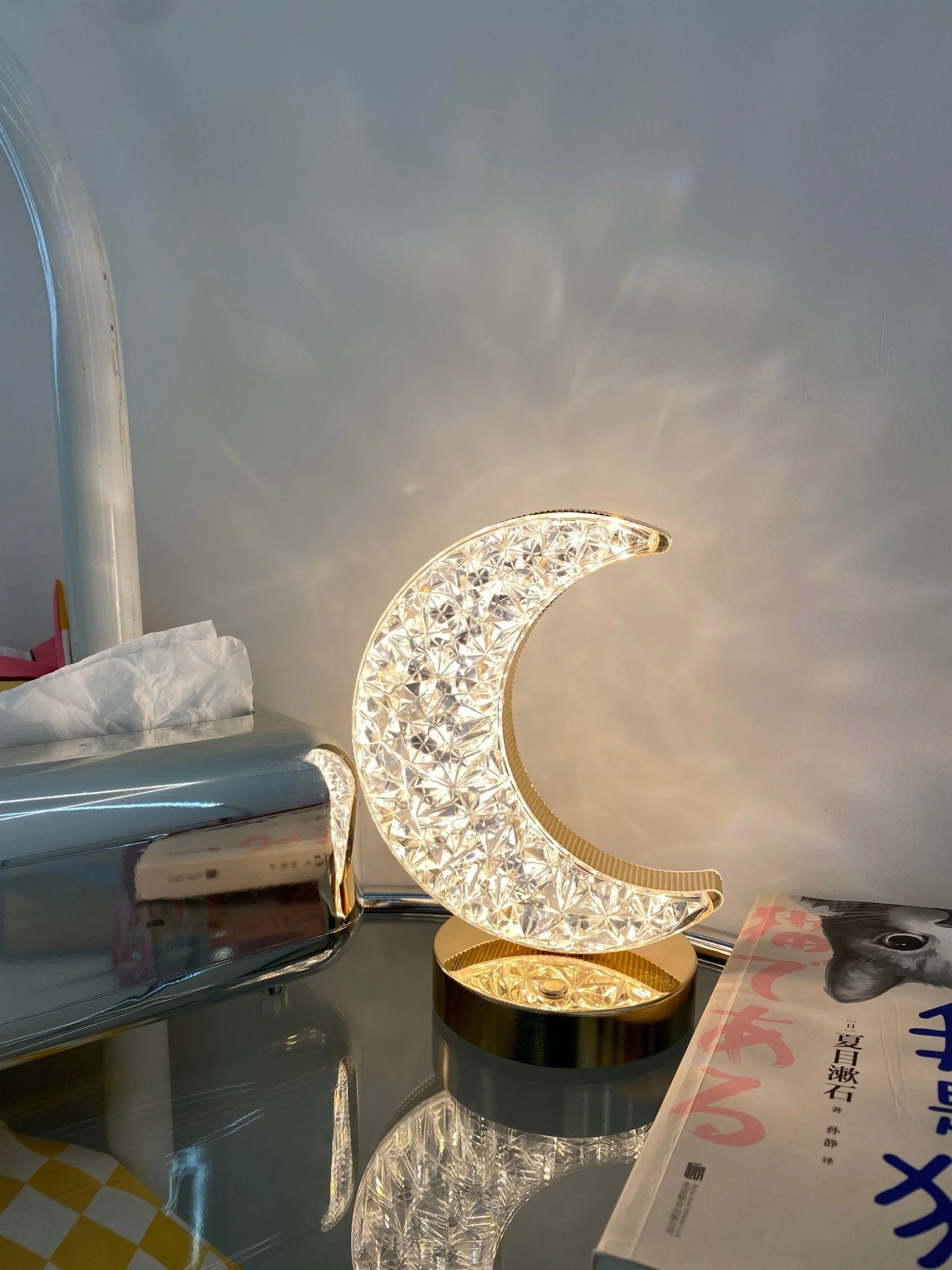 CRONY Three-color touch charging star eye lamp Modern Luxury Crystal Desk Lamp Bedroom Portable Night Light - Image 27