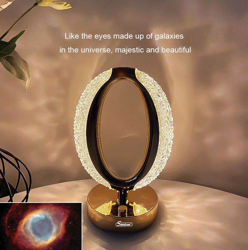 CRONY Three-color touch charging star eye lamp Modern Luxury Crystal Desk Lamp Bedroom Portable Night Light - Image 4
