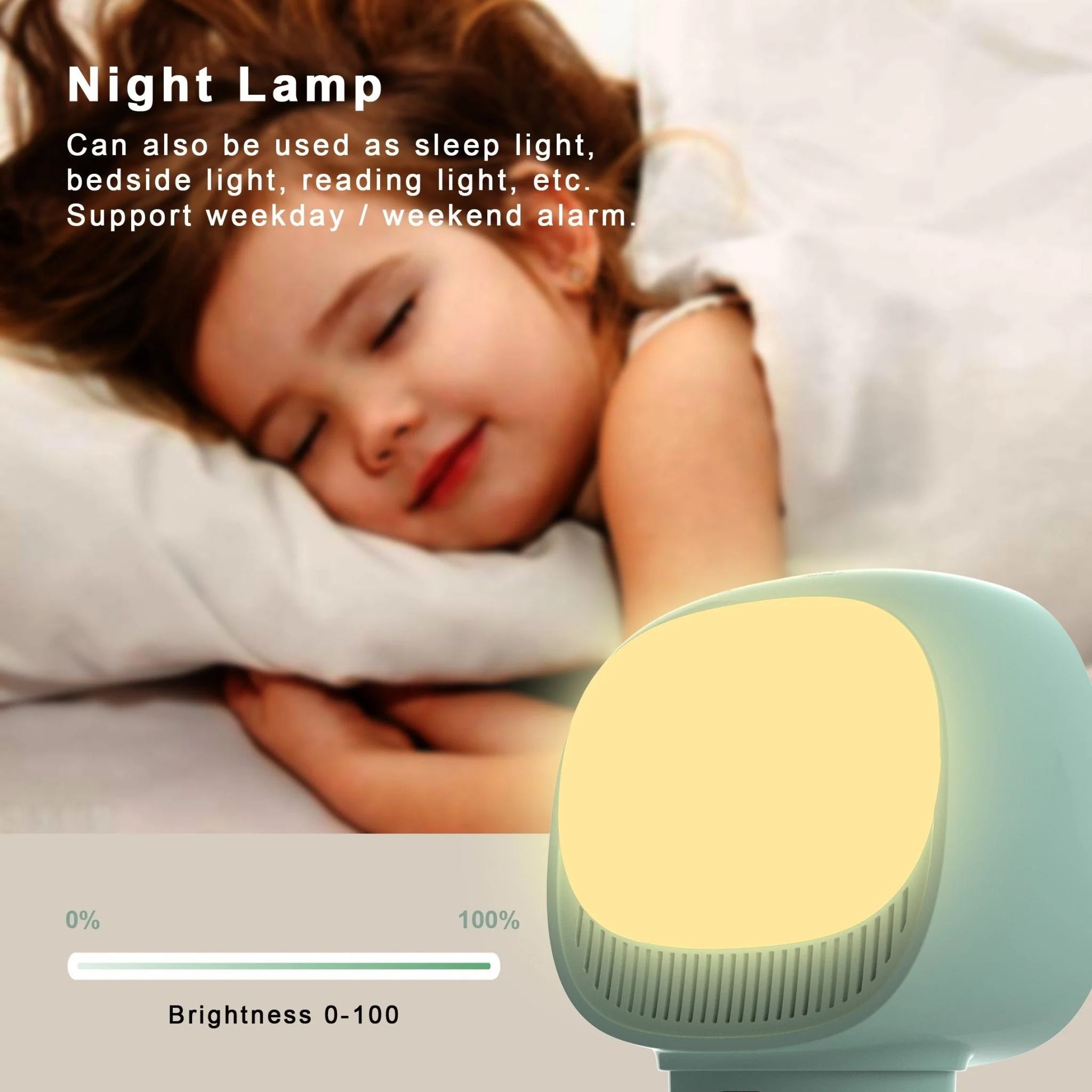 CRONY IPC180 500W WIFI Camera+Clock+Night light+Temperature TUYA Wifi Temperature Alarm Baby Monitor with Night Lamp Clock - Image 3