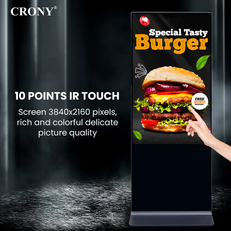 CRONY TX55-2 55 Inch 4K Interactive Touch Screen Smart Display Android 11 LED Panel Dual Speaker Advertising machine - Image 5