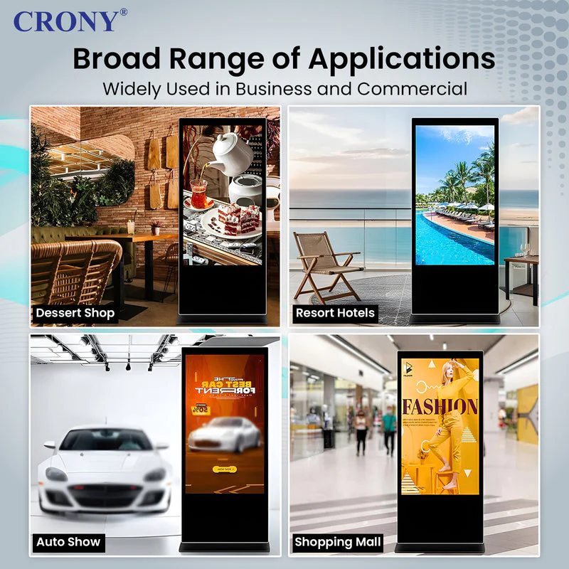 CRONY TX55-2 55 Inch 4K Interactive Touch Screen Smart Display Android 11 LED Panel Dual Speaker Advertising machine - Image 7
