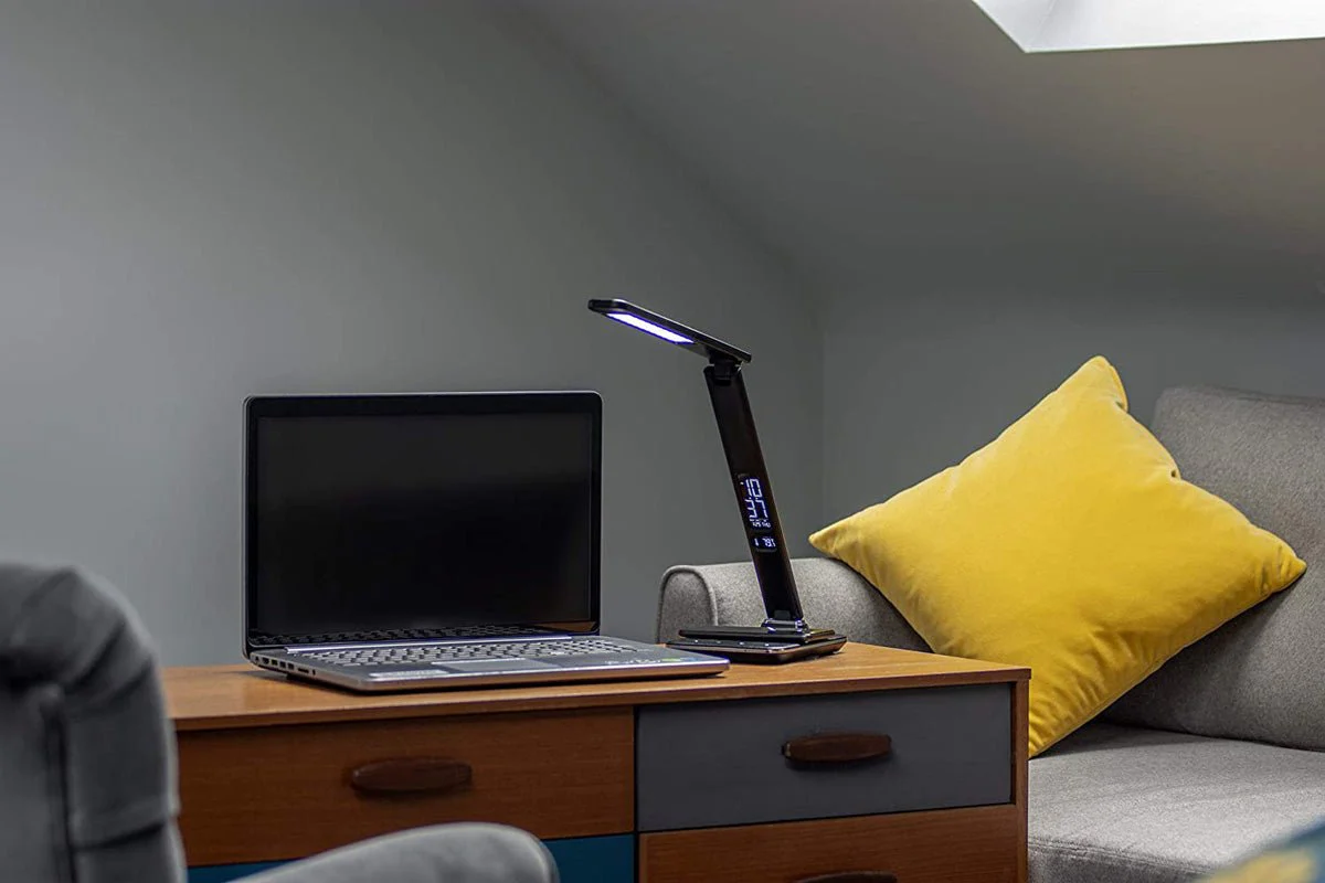 CRONY U13Q Table Lamp with wirelese charge-night light Clock LED Desk Lamp with Built-in Wireless Charger & Alarm Clock - Image 5