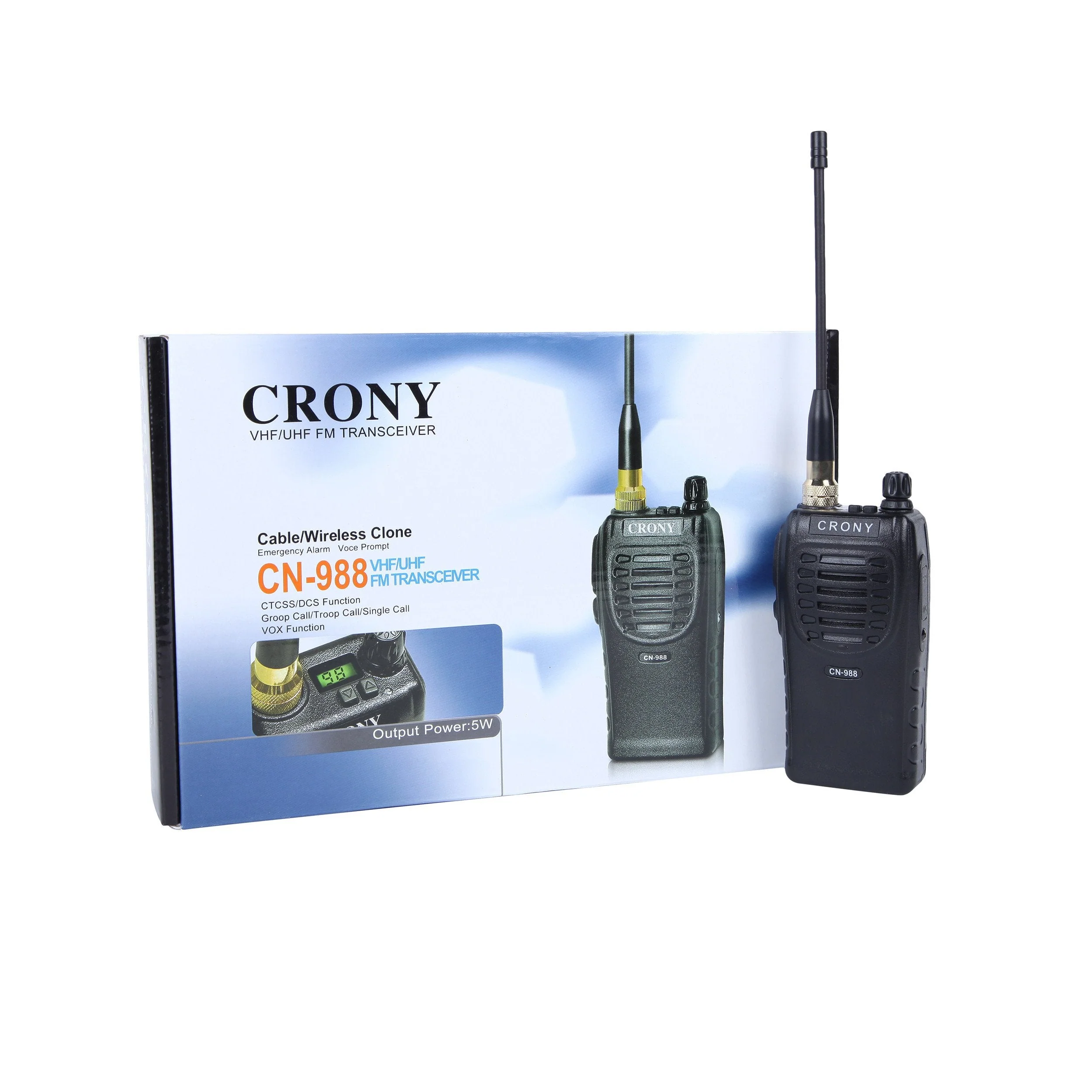 Crony 5W CN-988 Handheld Long Distance UHF/VHF Walkie Talkies Two-way Radios - Image 2