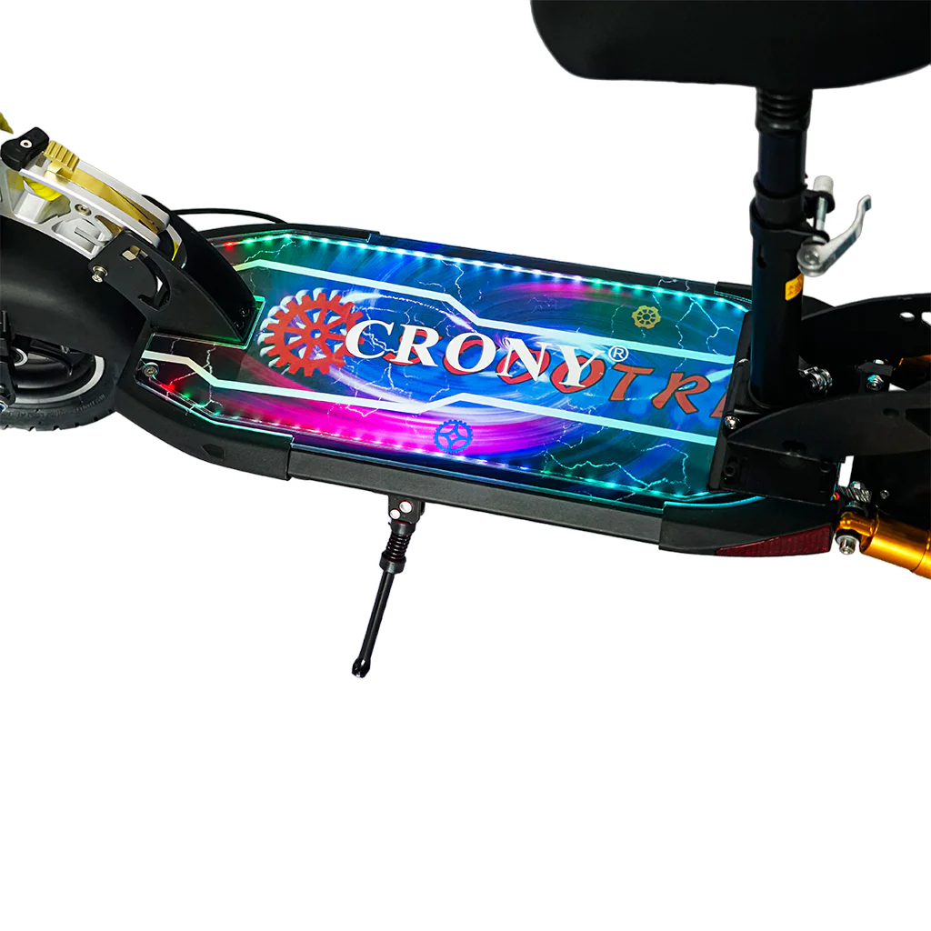 CRONY V10+ LED 1500W Electric Scooter 48V 48KMH Range Front Rear Suspension Disc Brakes Aluminum Alloy Frame App Connectivity Full color LED footpad &amp base light - Image 9