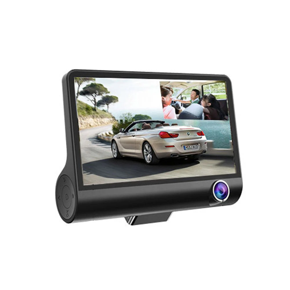 CRONY V504 Three-Camera 1920*1080 touch dashcam Car DVR 3 Cameras Lens 4 Inch IPS Dash Cam Rearview Camera Video Recorder