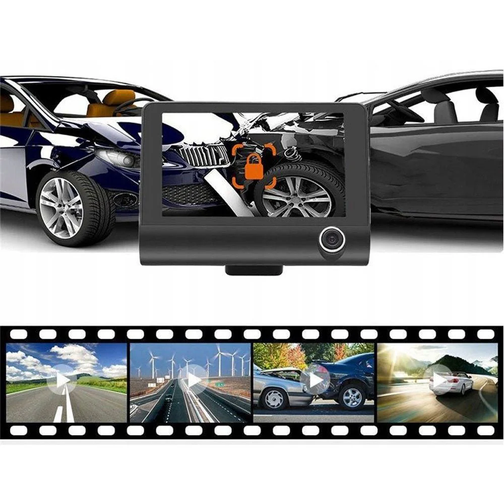 CRONY V504 Three-Camera 1920*1080 touch dashcam Car DVR 3 Cameras Lens 4 Inch IPS Dash Cam Rearview Camera Video Recorder - Image 13