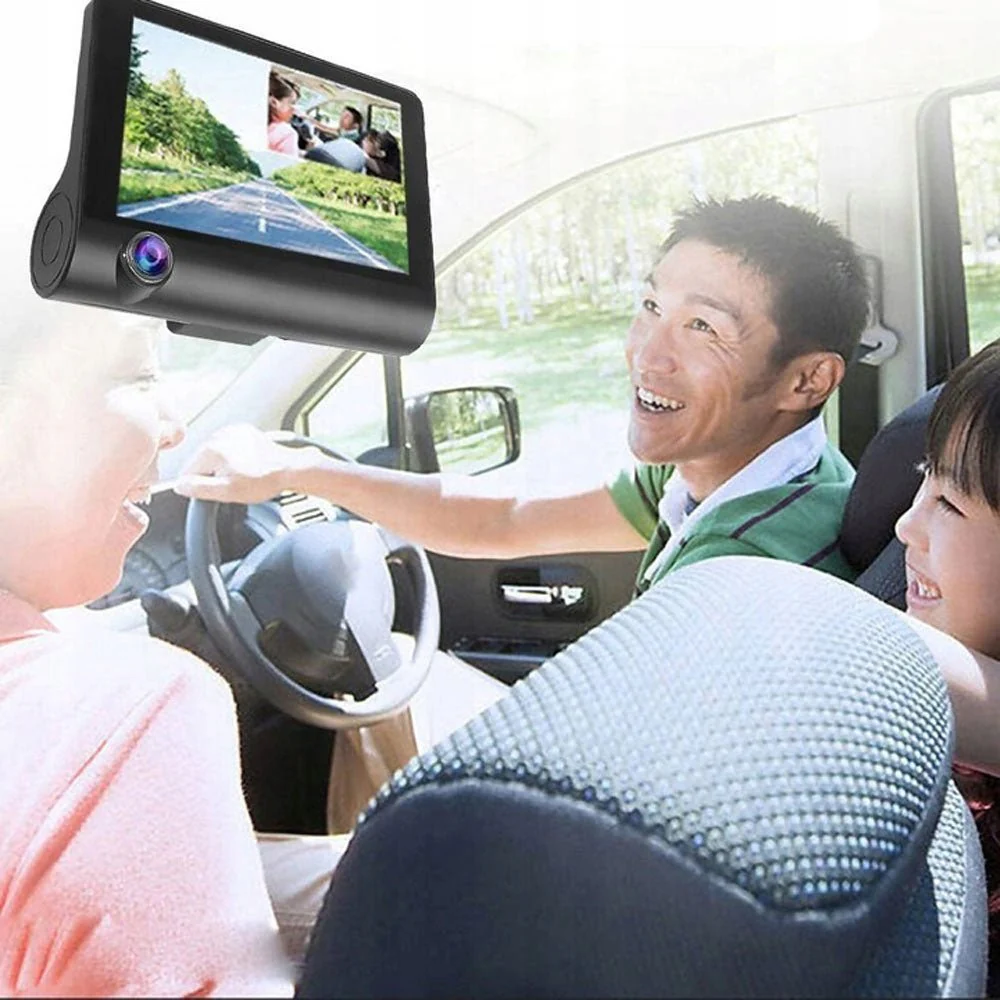 CRONY V504 Three-Camera 1920*1080 touch dashcam Car DVR 3 Cameras Lens 4 Inch IPS Dash Cam Rearview Camera Video Recorder - Image 6