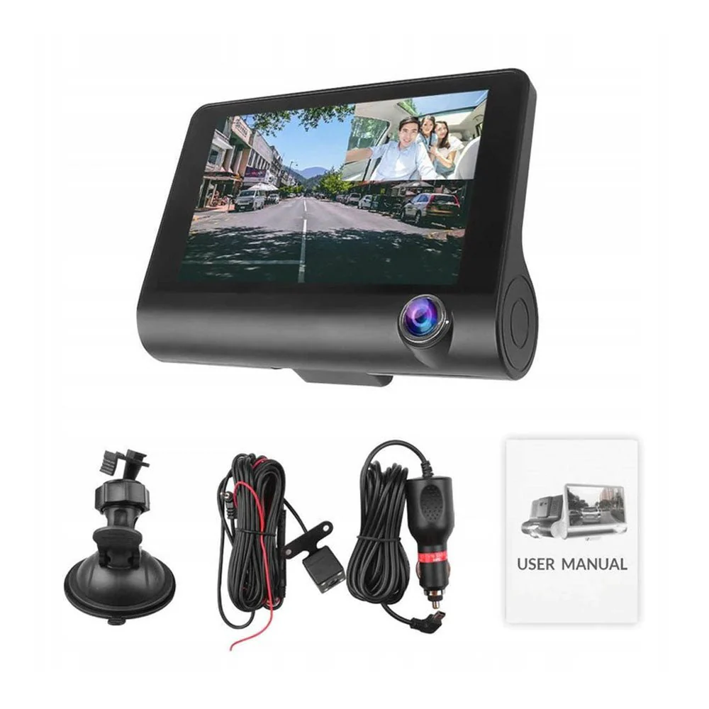 CRONY V504 Three-Camera 1920*1080 touch dashcam Car DVR 3 Cameras Lens 4 Inch IPS Dash Cam Rearview Camera Video Recorder - Image 8