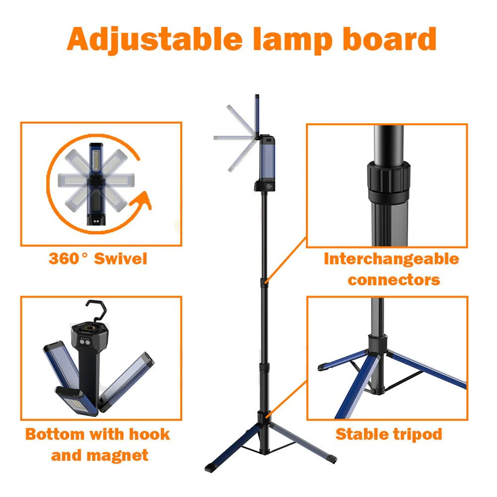 CRONY VIP-12 Outdoor multi-function lamp portable camping hiking flexible 2000lm mini size multifunctional outdoor work light - Image 12
