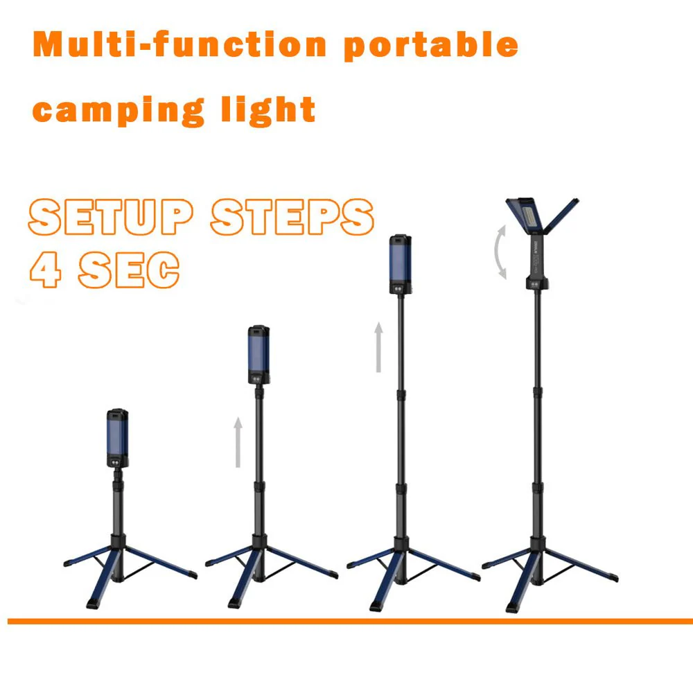CRONY VIP-12 Outdoor multi-function lamp portable camping hiking flexible 2000lm mini size multifunctional outdoor work light - Image 13