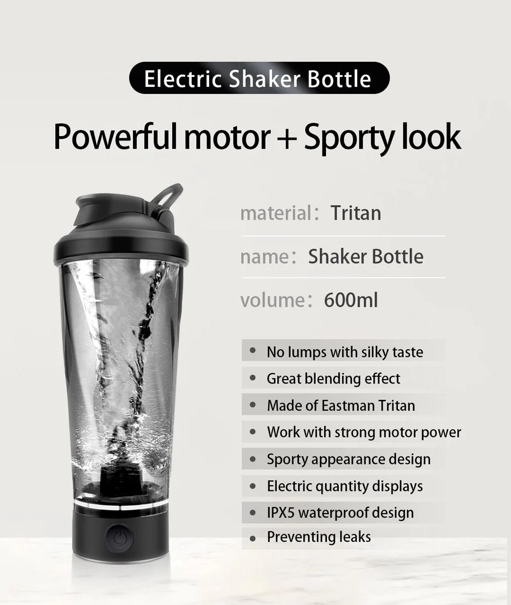 CRONY VT-006 Self-mixing Cup Portable Sustainable Rechargeable Plastic Electric Shaker Water Bottles - Image 12