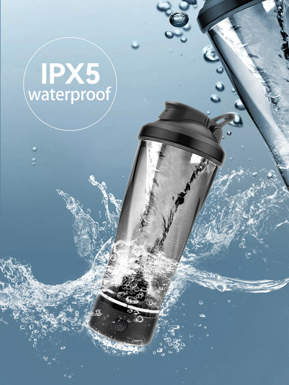 CRONY VT-006 Self-mixing Cup Portable Sustainable Rechargeable Plastic Electric Shaker Water Bottles - Image 18