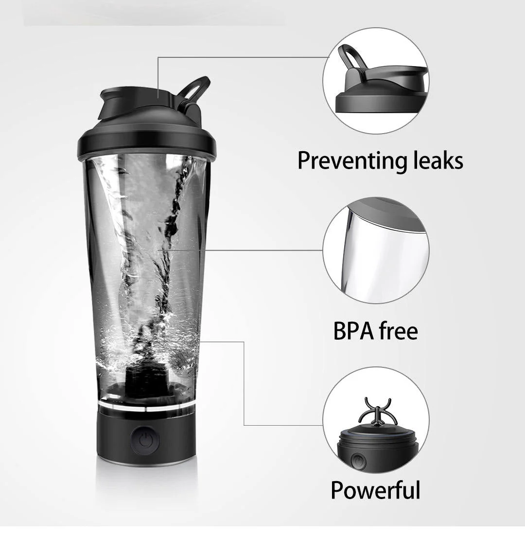 CRONY VT-006 Self-mixing Cup Portable Sustainable Rechargeable Plastic Electric Shaker Water Bottles - Image 2