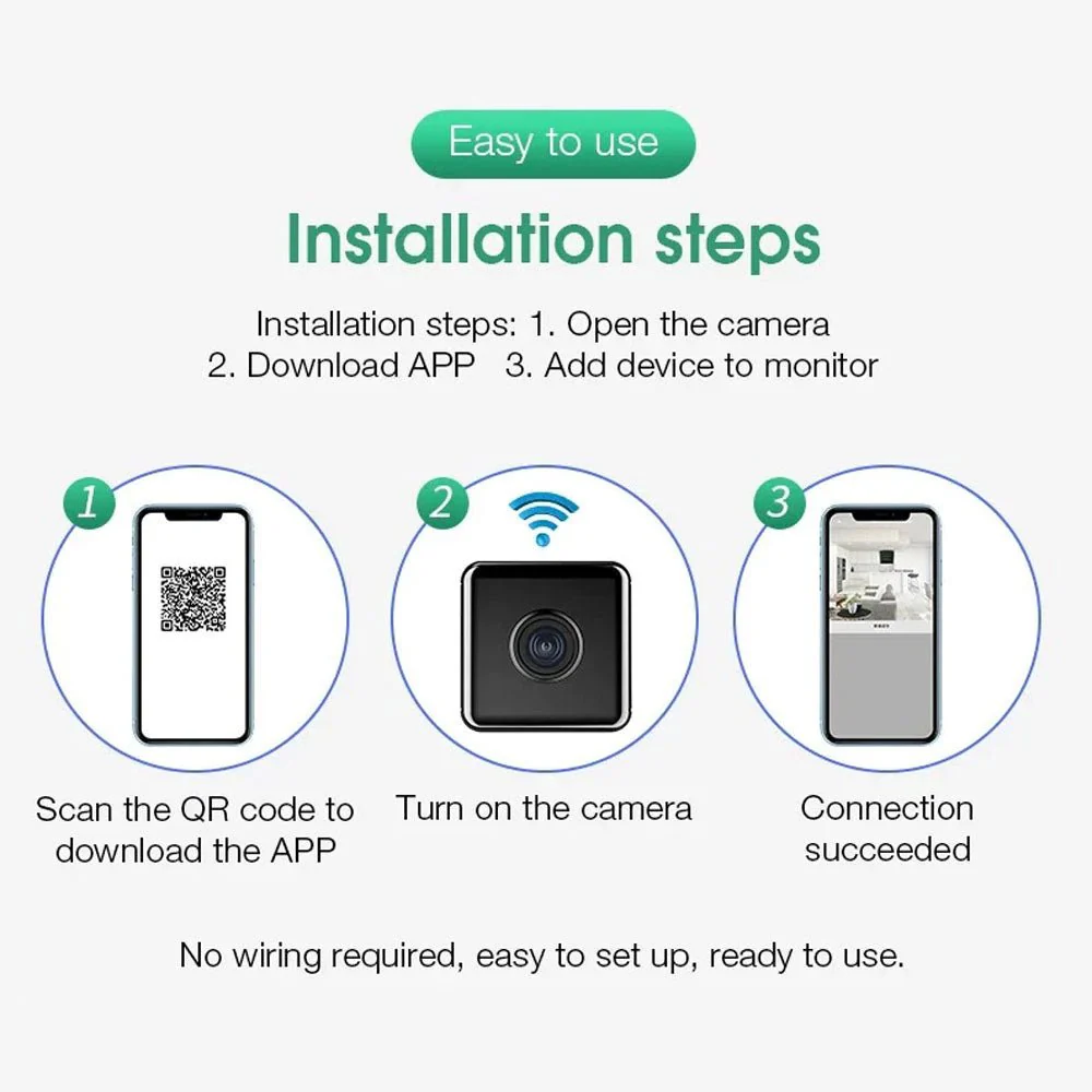 CRONY W10 Wifi iWFCam 1080P Camera HD Mini Wireless Wifi Camera with Motion Detection - Image 13