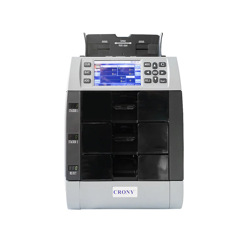 CRONY Banknote Verifiers WR8301 2+1 Multi Currency Mix Value Money sorter Pocket Money Counter and Sorter - Image 2