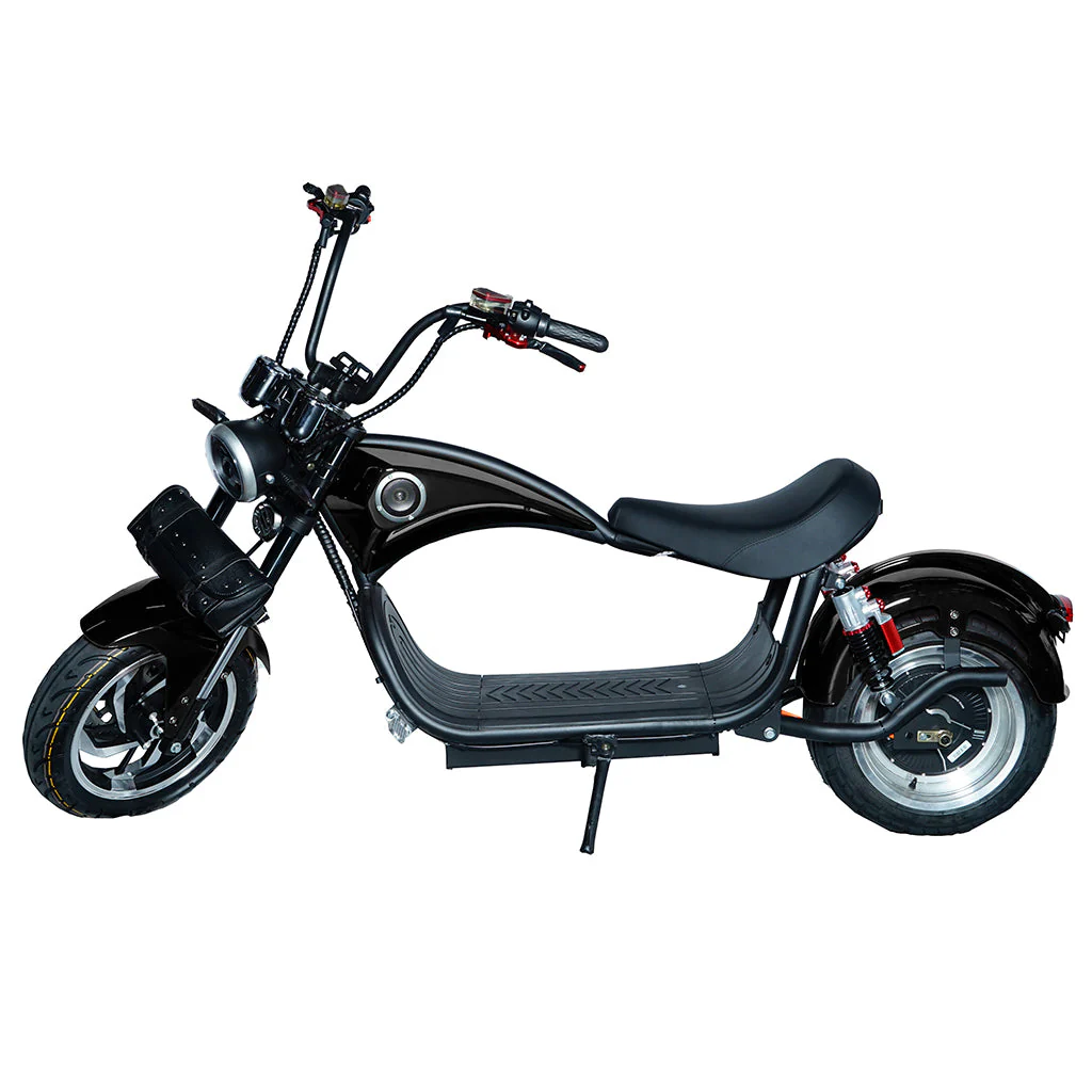 CRONY NEW X1 Harley Electrocar car With BT Speaker 65KM/H Electrocar car Citycoco Fat Tire Electric Motorcycle Black - Image 2